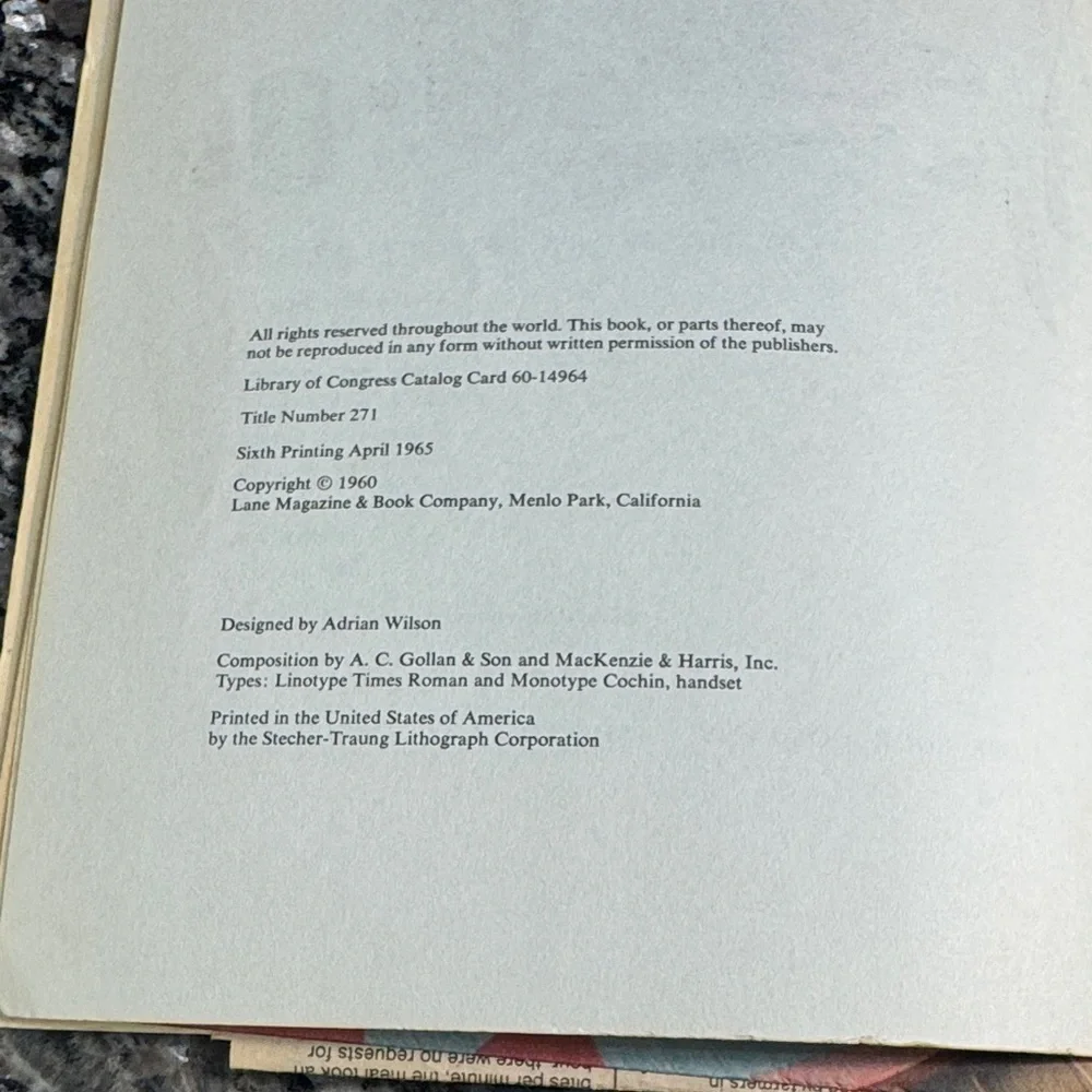 Sunset Cookbook Food With a Gourmet Touch vintage 1965